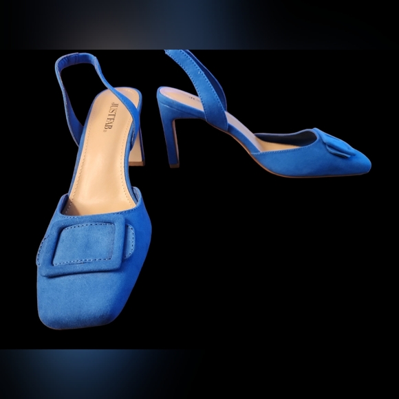 JustFab beautiful blue heels, ladies size 8.5. - Picture 2 of 4